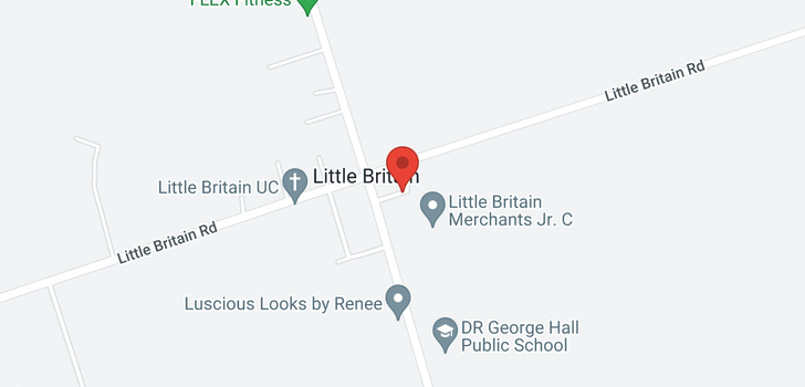 map of 496 LITTLE BRITAIN ROAD